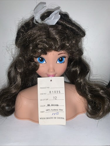 NEW Dollspart Doll Wig Long Curly Size 12 Dark Brown Ringlets Curls 01035