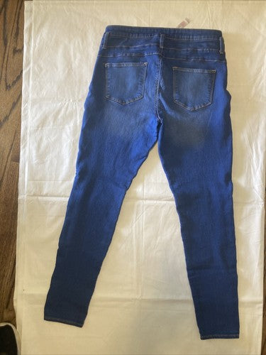 No Boundaries Womens Size 13 Stretch Medium Wash Denim Jeans Lycra Spandex Mid