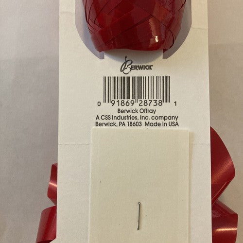 QTY: 6 Berwick Gift Wrap Set 3/16â X 40â Bow ribbon tag Birthday Red Ballon Set