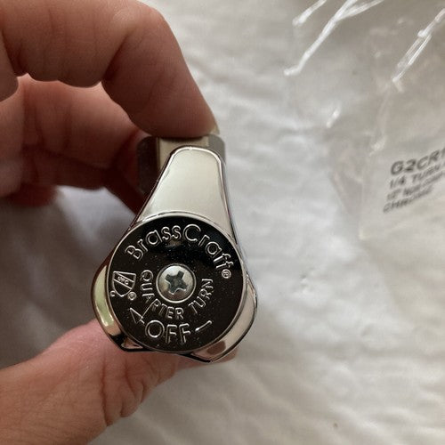 BrassCraft G2CR19XC  1/2â Nom Comp Inlet 3/8â OD Comp Outlet 1/4 Turn Stop