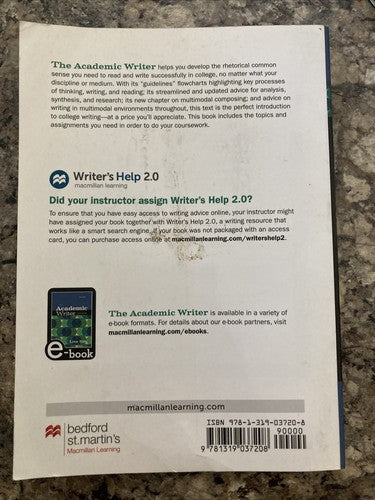 BOOK Academic Writer A Brief Rhetoric Fourth Edition 4th By  Lisa Ede College