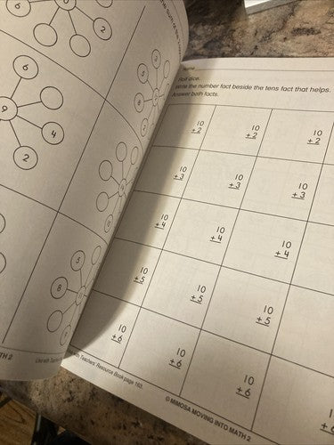 BOOK: Mimosa Moving Into Math 2 Blackline Masters 1992 Vintage Homeschool 2nd