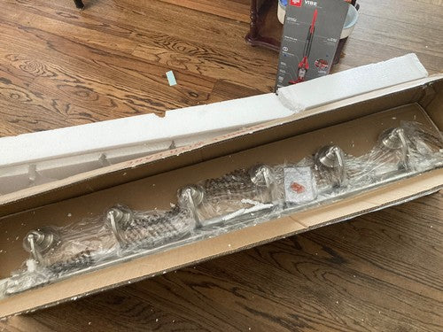 48â Livex Lighting 6 Light Steel Vanity Sconce Brushed Nickel Finish 17076-91