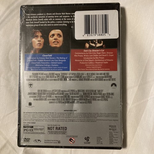 BRAND NEW Cloverfield & Dark City (DVD, 2014, 2-Disc Set, Directors Cut)