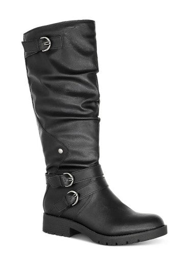 NIB American Rag Boots Size 6.5 M Black Smooth Women's Brinley Riding Brinleyp
