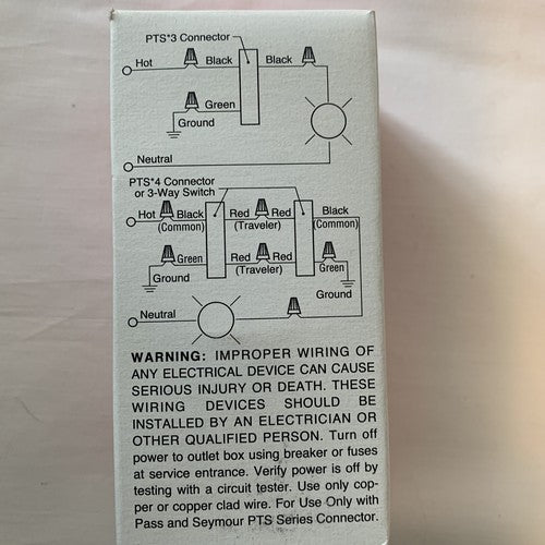 QTY: 10 Legrand Pass & Seymour PlugTail 15A 120/277V Single Pole Light Switch