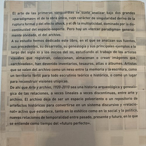 BOOK: Arte y archivo, 1920-2010: GenealogÃ­as, tipologÃ­as y discontinuidades