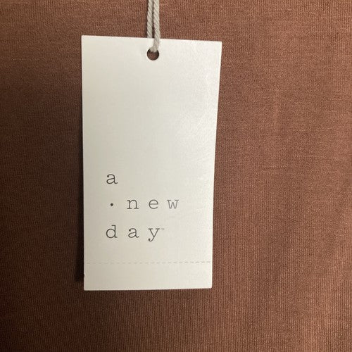 A New Day X-small Brown Sleeveless Shirt Tank Scrunched Sides Slimming Blouse