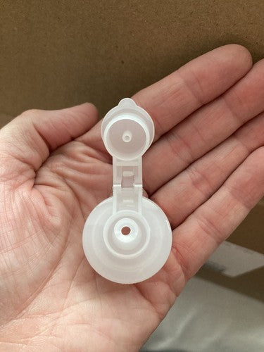 2-pack Squeeze 32 oz Sauce HDPE Plastic Cylinder Bottles White Flip Top Cap