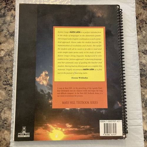 BOOK: Matin Latin Book 1 Karen Craig Teachers Edition 1999 Textbook Series