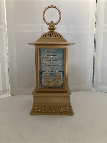 NEW Danbery Mint Forever With Me Remembrance Lighted Water Lantern Hanging Gold