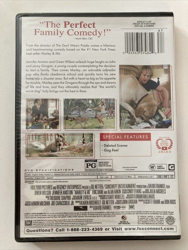 BRAND NEW ~ Marley & Me (DVD, 2008) Owen Wilson Jennifer Aniston Dog Puppy Movie