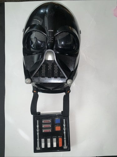 STAR WARS DARTH VADER HALLOWEEN PLASTIC HELMET MASK TALKING CONTROL PANEL 2004