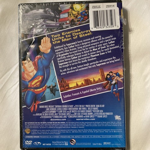 BRAND NEW Superman: Brainiac Attacks, Original Movie DC Comics (DVD, 2006)