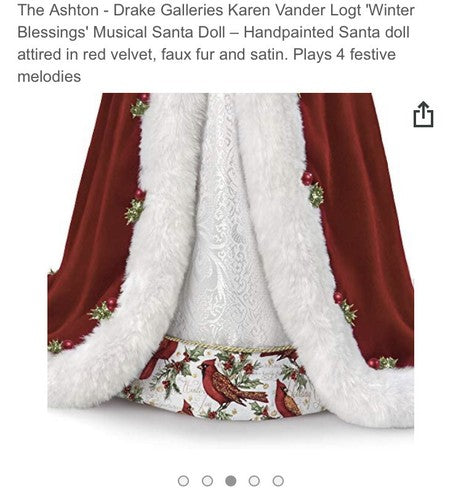 HTF Ashton-Drake 24â Santa Claus Winter Blessing Musical Doll Holiday Christmas