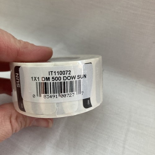 NEW DayMark Day of The Week 1" x 1" Dissolvable Label SUNDAY Roll of 500 Sticker