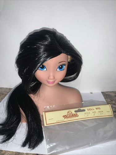 New Doll Wig Tallinaâs Black Long Size 12 Style 10 Straight Top Piece Making