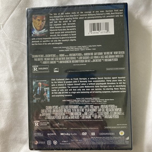 BRAND NEW Air Force One / In the Line of Fire (DVD) 2 Movies Ford Eastwood