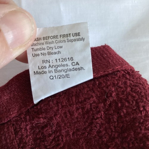 QTY: 12 Dish/Hand Towels Maroon Burgundy Golden Mills Jewel 27â x 16â Kitch/bath