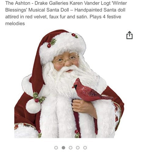 HTF Ashton-Drake 24â Santa Claus Winter Blessing Musical Doll Holiday Christmas