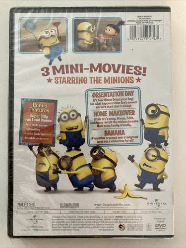 BRAND NEW Despicable Me Presents MINION MADNESS DVD (3 Mini-Movies) Kids Cartoon