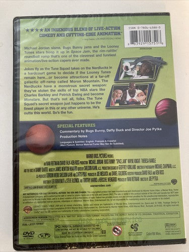 BRAND NEW Space Jam DVD 2010 Movie Bugs Bunny Michael Jordan Basketball Cartoons