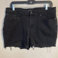 DKNY Size 14 Jeans Womens Denim Cut Off Shorts Black Mid Rise Pockets Zipper