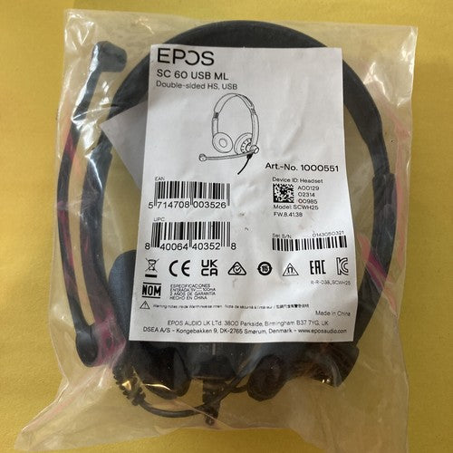 Epos Sennheiser IMPACT SC 60 USB ML Double-Sided Headset - Black (1000551)