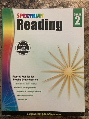 Work Book LOT Grade 2 Daily Phonics Spectrum  Math Reading Homeschool Education