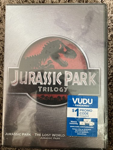 NEW Jurassic Park Trilogy (DVD) The Lost World 3 III Dinosaur Adventure Movie