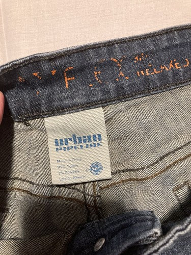 Urban Pipeline Jeans Mens 40x32 Relaxed Fit Tapered Leg Medium Wash Denim Blue