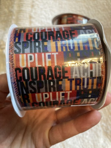 3 Wired Ribbon 2 1/2â 2.5 In Inspirational WordsBlack History Month One Together
