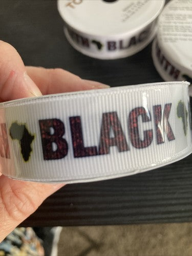 3 Ribbon 7/8â 3 Yard Africa Black History Month One Together Inspirational Faith