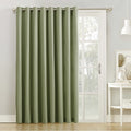 Sun Zero 84"H x 100âW Barrow Grommet Sliding Patio Door Curtain Panel Sage Green