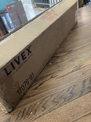 48â Livex Lighting 6 Light Steel Vanity Sconce Brushed Nickel Finish 17076-91