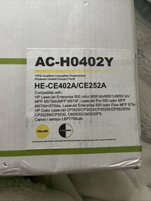 Compatible Replacement for HP CE402A & CE252A Yellow Standard Yield AC-H0402Y