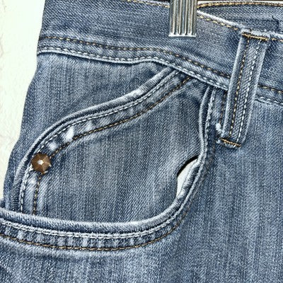 Vintage BLK Jeans 38x32 Blue Denim Distressed Faded Y2K Grunge 90s Style Teen