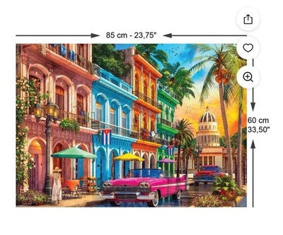 NEW PUZZLE Anatolian Havana Sunset 1500 Piece Puzzles 4574 Jigsaw Pink Car