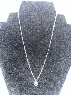NEW 19â Women's Silver Heart Pendant Necklace Fashion Jewelry Quality Valentines