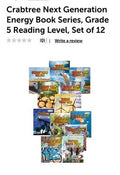 NEW Crabtree Next Generation Energy Book Series Grade 5 Reading Level Set of 12