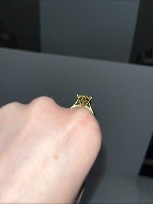 NEW RING 5 Carat Moissanite Size 8 Graded/ Certification A925 Sterling Gold