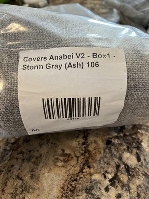 Anabei V2 Box1 Sofa Cover Storm Gray - Ash - 106 New Couch Replacement Slip Top