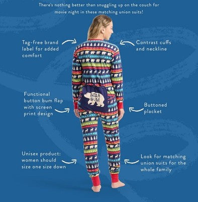 Hatley Little Blue House Kids 4T Multicolor Whimsical One Size Union Suit Pajama