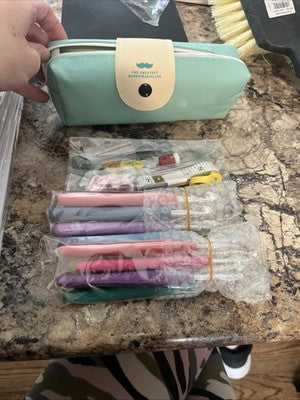 NEW Crochet Hooks Set Knitting Accessories Tools Case Aluminum knitting Needles