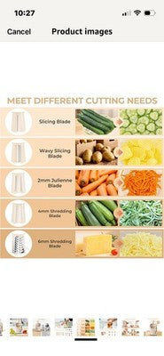 NEW Replacement Blades For Rotary Cheese Grater Vegetable Shredder Food Slicer