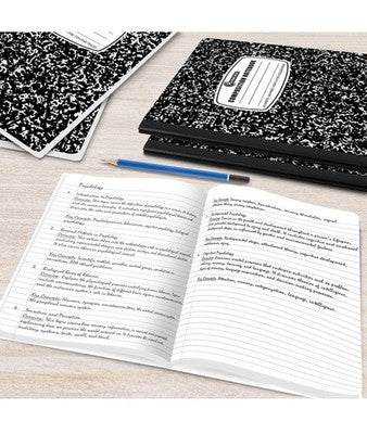 Rosmonde - 5 Pack College Ruled Hard Cover Composition Notebook , 200 Pages