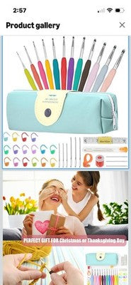 NEW Crochet Hooks Set Knitting Accessories Tools Case Aluminum knitting Needles