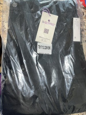 NWT Gloria Vanderbilt Amanda Denim Capri Women's Plus Size 22W Black Jeans