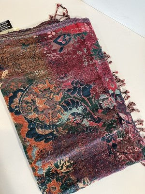 NEW Exclusively For Signals Jessebelle Jeweltone Scarf Wrap HBZ757 Turquoise Red