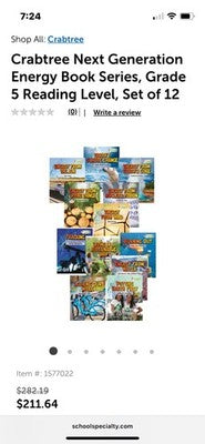 NEW Crabtree Next Generation Energy Book Series Grade 5 Reading Level Set of 12